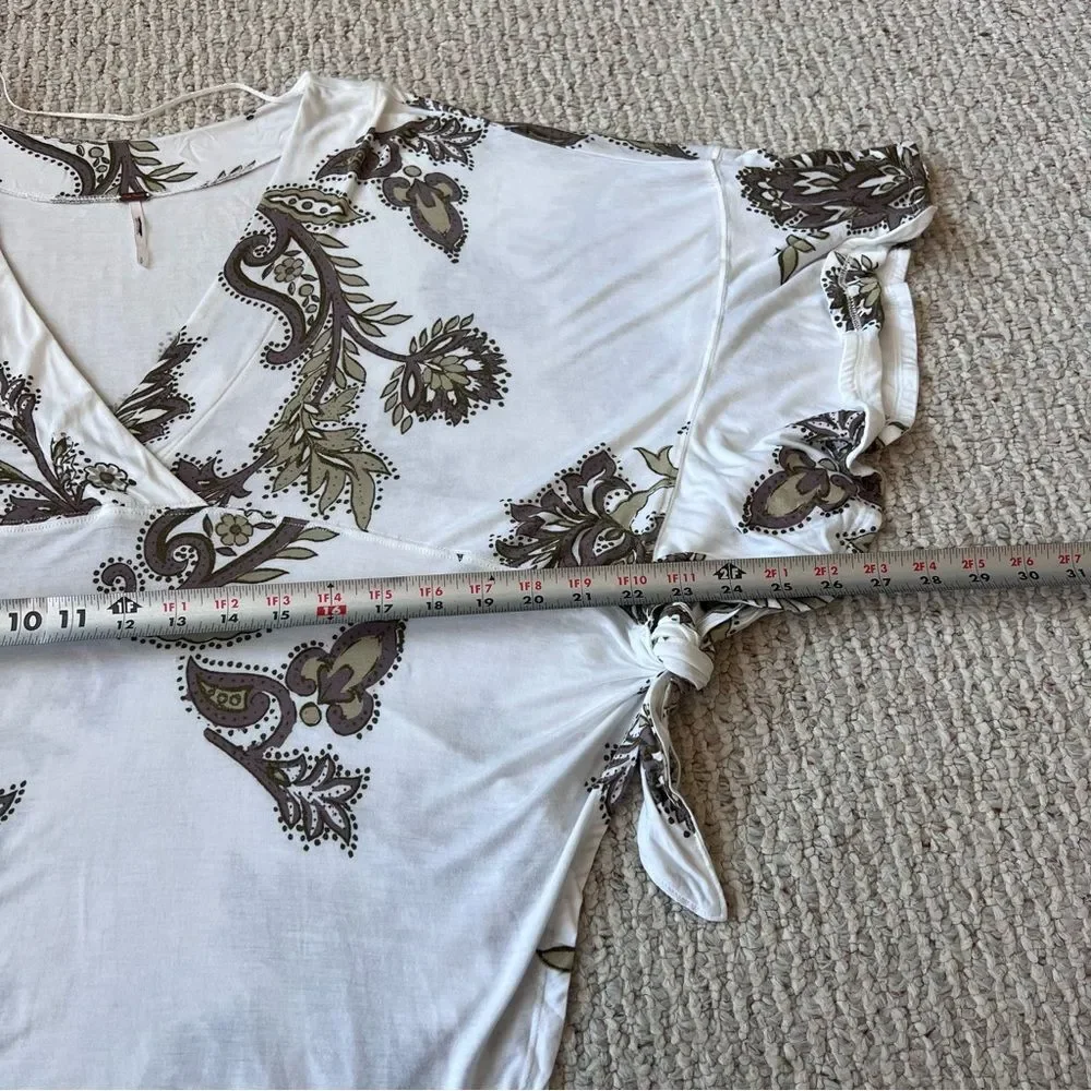 Free People Maui Wowie Printed Floral Blouse